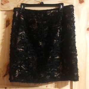 Black lace skirt